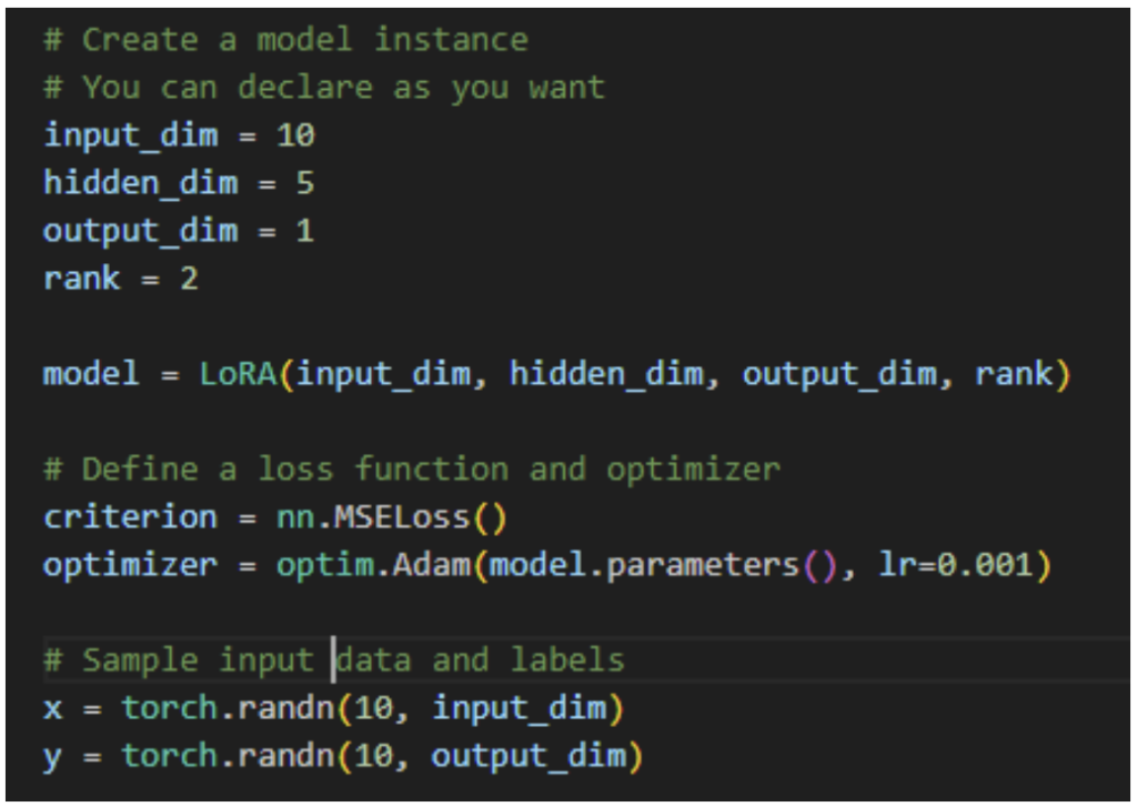 Create model instance.