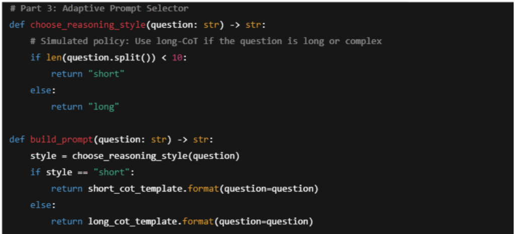 Adaptive Reasoning Style Selection
